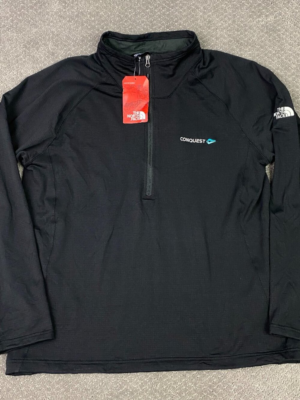 The North Face Mountain Peaks 1/4 Zip Fleece Pullover Mens XL Black Quarter Zip